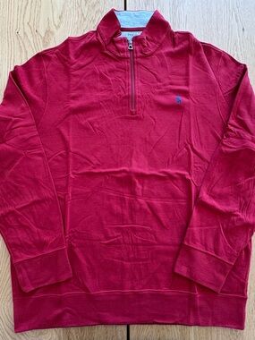 Polo by Ralph Lauren Red Quarter-Zip Pullover Sweater